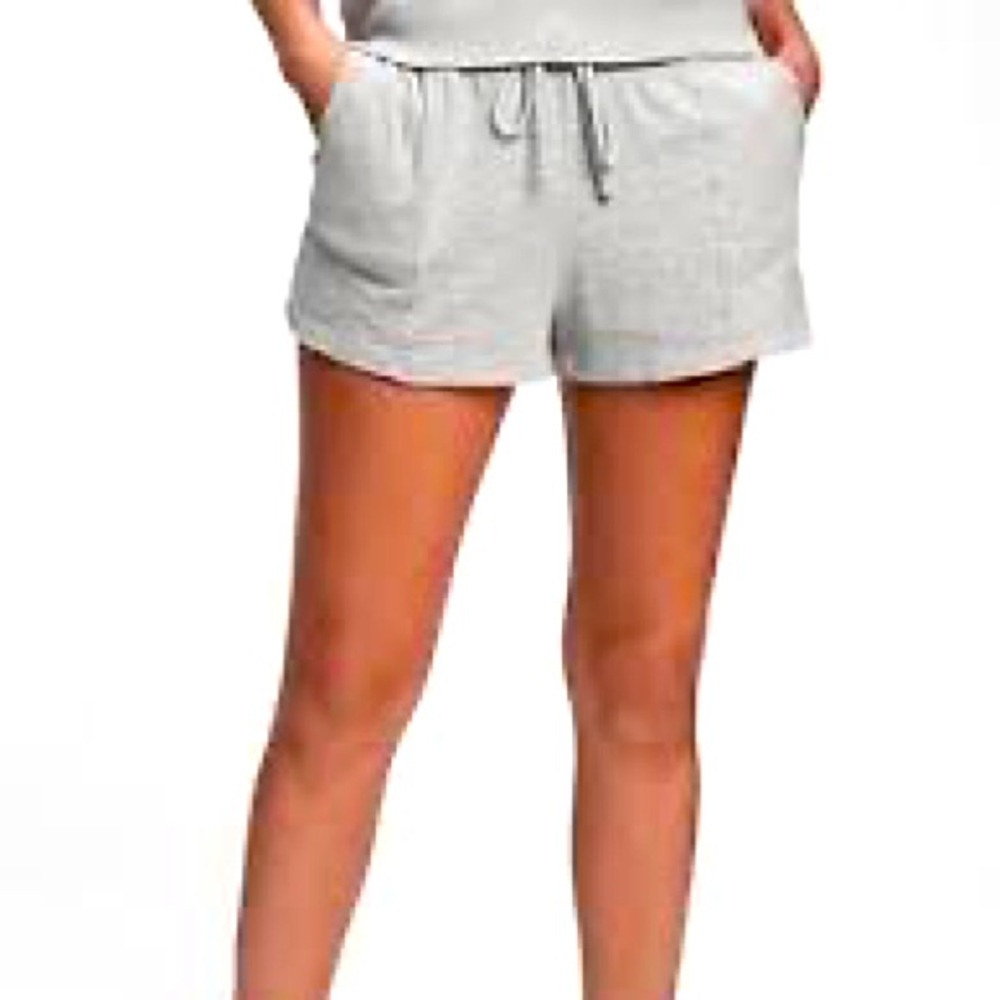 GAP Womens Tee Sweat Shorts Heather Grey Size Medium
